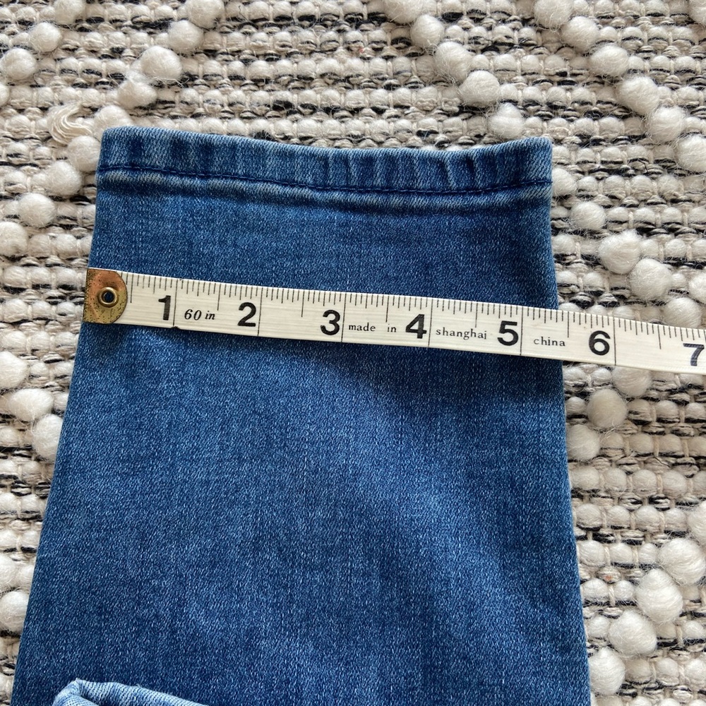 Soft Surroundings stretch pullon blue jeans distressed faded - Picture 14 of 16